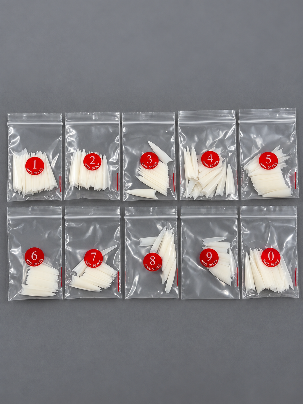 Bag long siletto nails tip