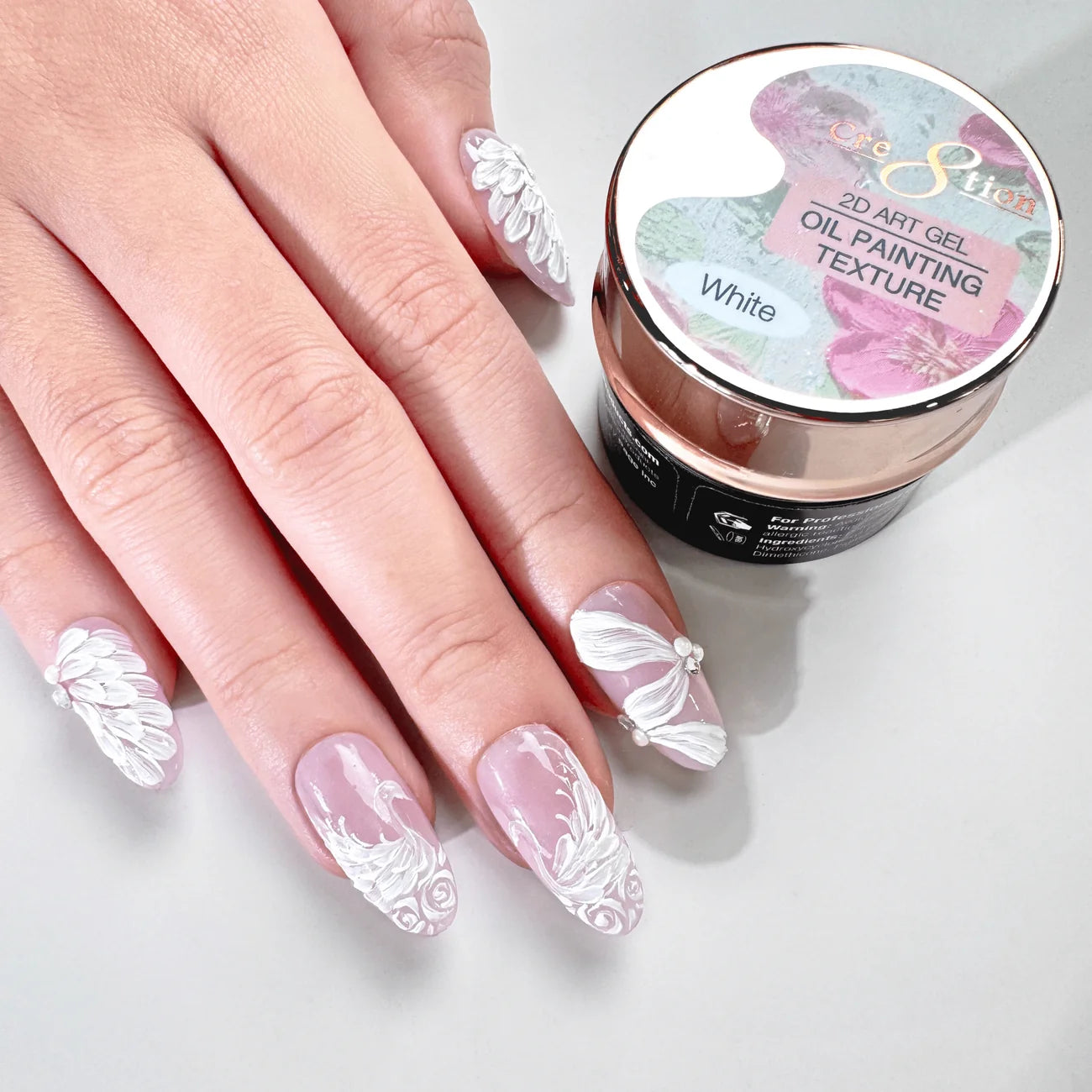 Nail 2D Canvas Painting Gel 0.26oz White