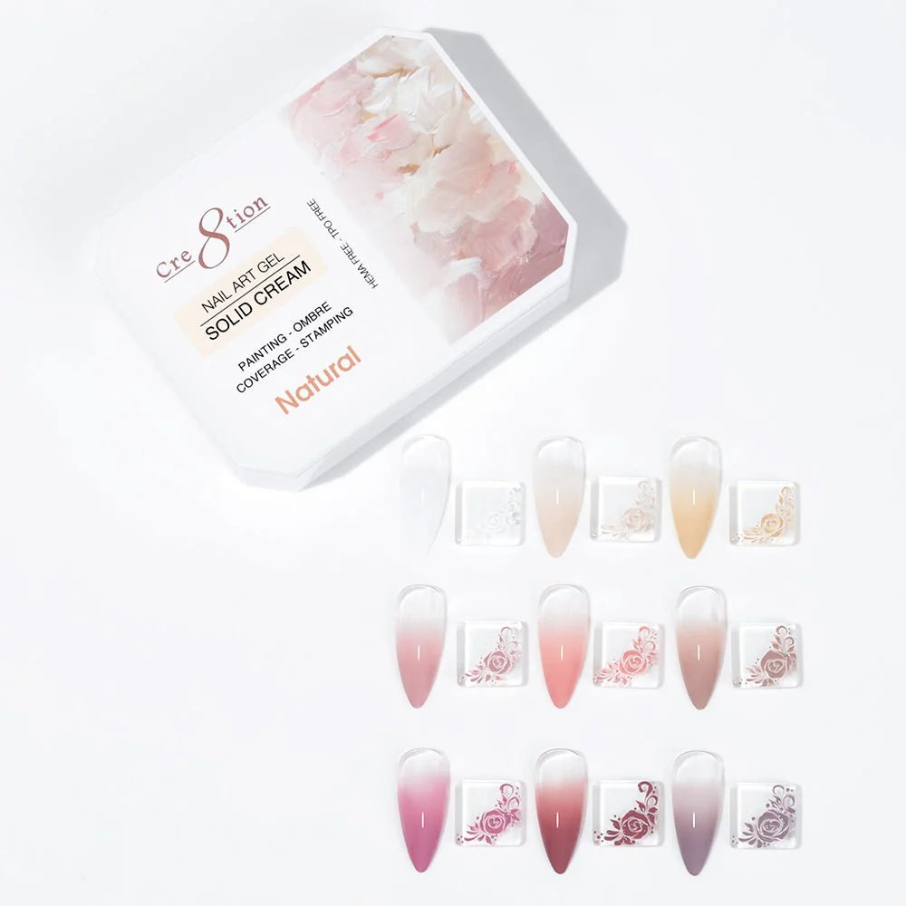 Nail Art Gel - Solid Cream Collection - Natural
